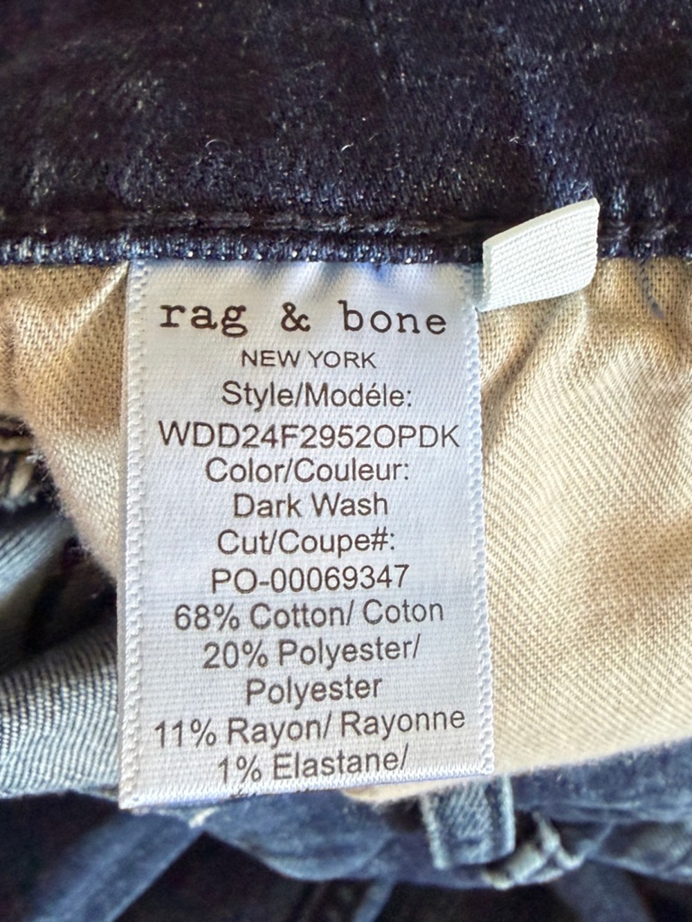 rag & bone Serena High Waist Wide Leg Jeans (Dark Wash) in sz. 25 - Picture 11 of 14